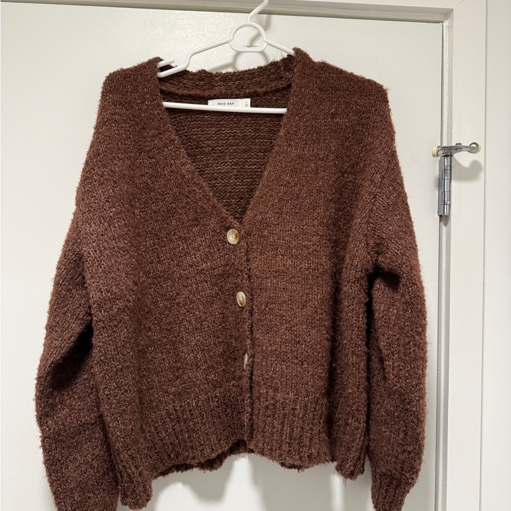 Mod Ref Chocolate Brown Cardigan